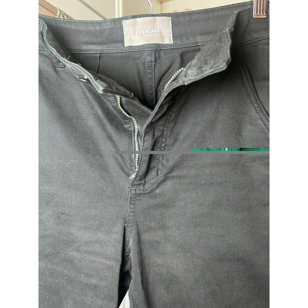 Everlane Easy Straight Crop Jeans Black High Rise Size 8 Premium Denim - Picture 4 of 9